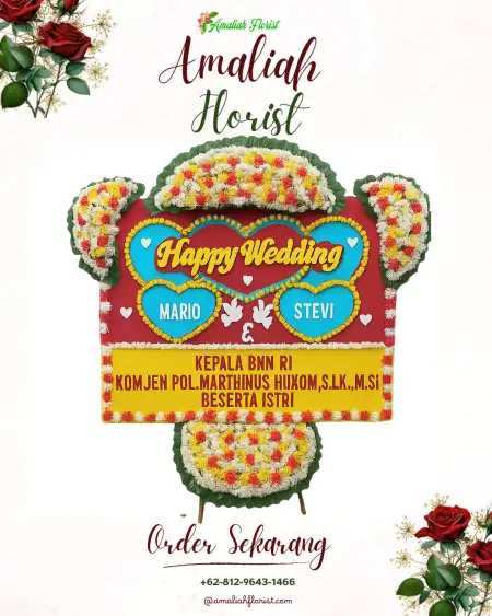 Papan Bunga Pernikahan Raja Jaya